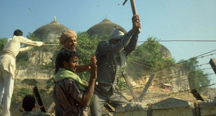 Vandals responsible for the demolition of the disputed structure at Ayodhya